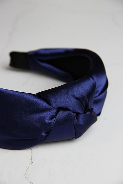 Modex Navy Blue Satin Knot Crown