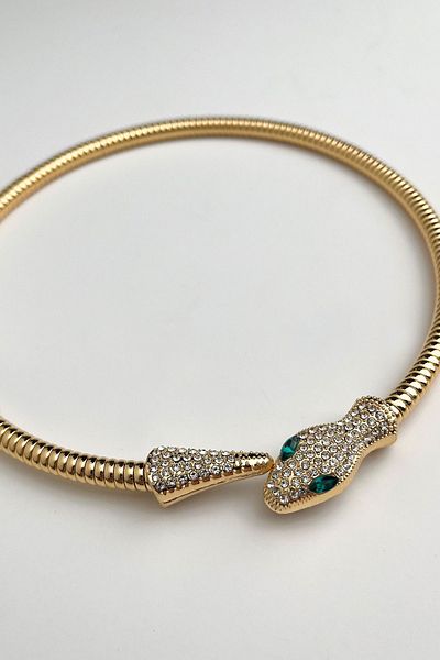 Modex Zircon Stone Cobra Snake Choker Necklace
