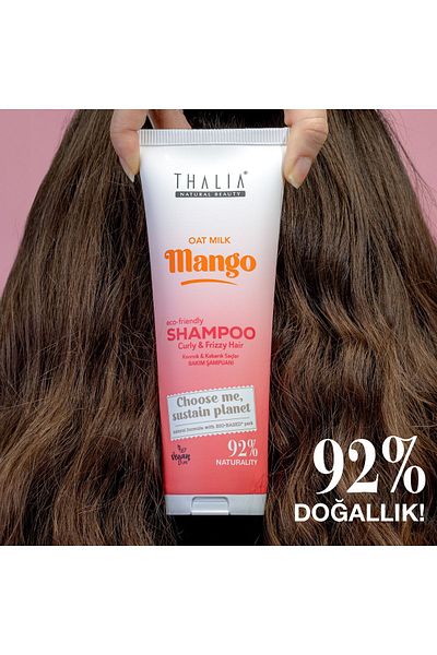Thalia Oat Milk and Mango Extract - Curly and Fluffy Hair Care Shampoo 250ml