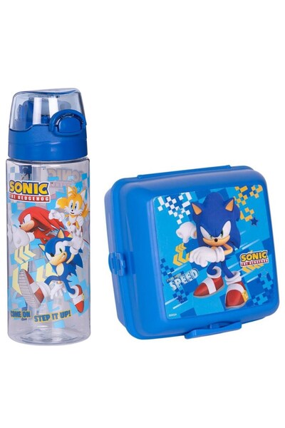 GENC DIJITAL BASKI زجاجة مياه وصندوق غداء سونيك 500 مل - مع زجاجة ماء