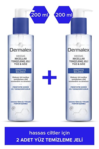 dermalex Sensitive Balance Hassas Ciltler Için Avantajlı Temizleme Jeli Seti 200 ml x 2 Adet