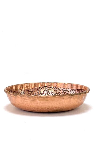 DG Bakırcılık Ağır El Işlemeli Bakır Orta Boy Çerezlik