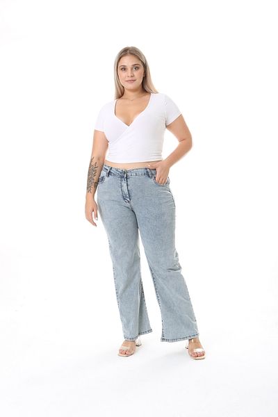 EYLÜL BUTİK Pantaloni Plaszo pentru damă de mărime mare