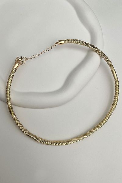 Modex Serrated Twist Choker Necklace