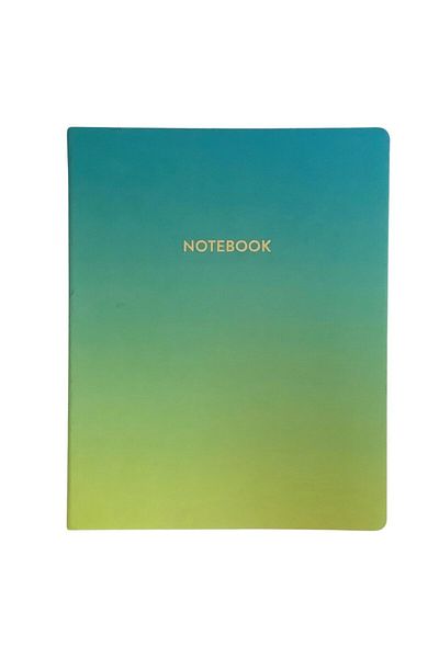 blume Caiet de note 20*25 cm cu dungi degradate turcoaz-verde - cu copertă flexibilă