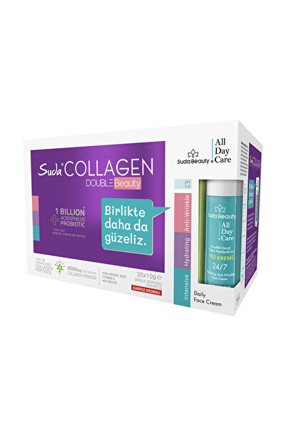 Suda Collagen Double Beauty Multiform Toz Kavanoz 300 gr Suda Beauty Yüz Kremi 50 ml