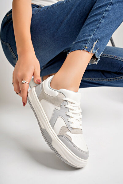 pasyone Gri Kadın Sneaker Günlük Ayakkabı