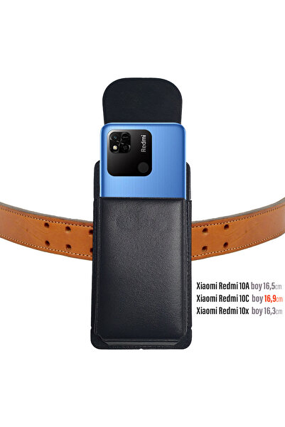 EXENAR Xiaomi Redmi 10A/10C/10X - Husă cu centură din piele artificială