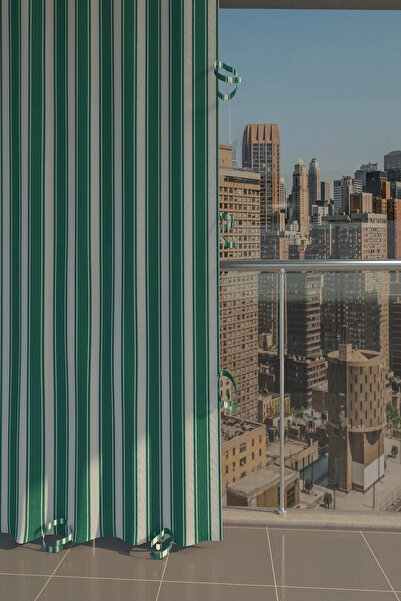 RİZZ Balkon Perdesi 1.sınıf  KALIN Gabardin  Kumaş Kornişli- Bağcıklı  EN X Y...