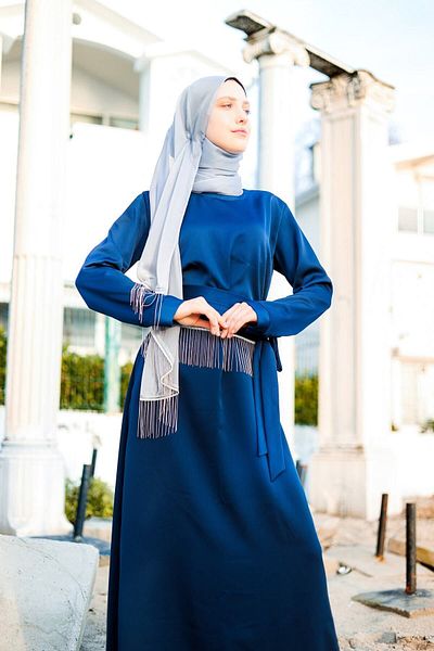 HARİKA WEAR Chiffon Tasseled Gray Shawl