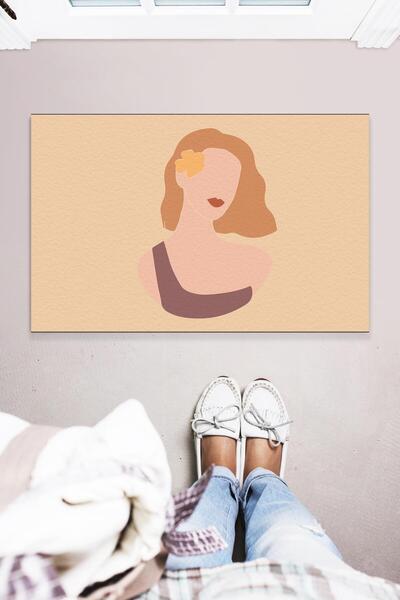 Buket Home صورة ظلية نسائية متعددة الأغراض للديكور الداخلي والخارجي للباب الأمامي مقاس 45 × 70