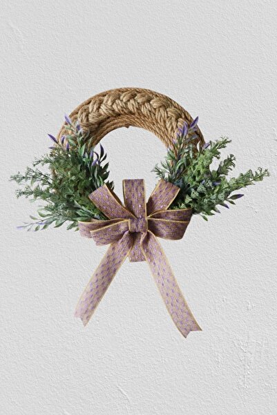 Dormot Home Modern Kapı Süsü - Hasır Çiçekli Kapı Süsü - Özel Tasarım Kapı Süsü