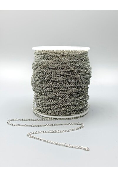 Egem aksesuar Kolye Bileklik Zinciri Gümüş Bağlantı Zinciri 0.6 Mm 5 Metre