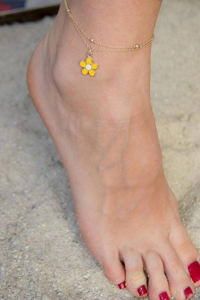 Modex Gold Daisy Figured Anklet