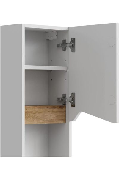 Egecan Mobilya Tek Kapaklı Askıda 3 Raflı Banyo Dolabı Havlu Dolabı Sabunluk Kiler Dolabı Erzak Dolabı Ekmek Dolabı