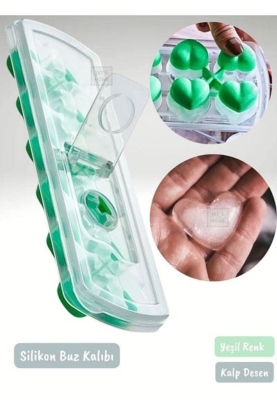 Jet's Home 12 Compartment Silicone Freezer - Heart Pattern, BPA Free