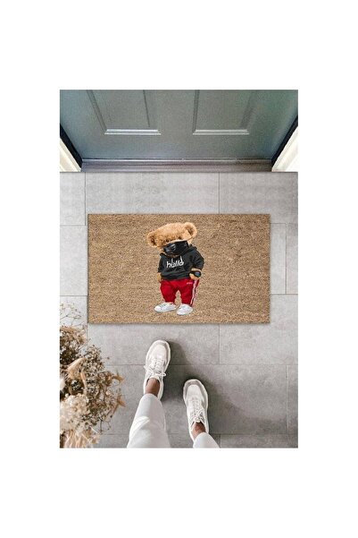 Dormot Home Διακοσμητικό Ψηφιακό Μασκοφόρο Teddy Bear Beige Doormat Χαλάκι εξ...