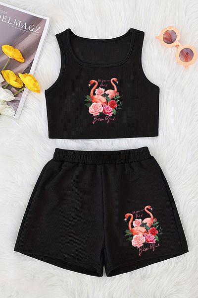 MYADA Set de pantaloni scurti și topuri cu imprimeu sezon nou