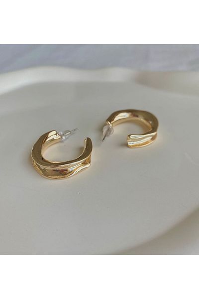 DEMOKAN Women's Cut-Out Hoop Hollow Earrings