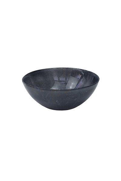 Dore Voir Marble Patterned Glass Bowl 13x5cm - dark blue