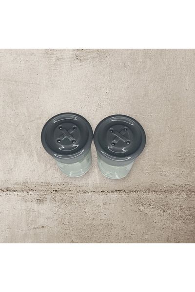 Dore Voir 2 Pieces Glass Salt Shakers with Plastic Lid (in Box) - 75 CC