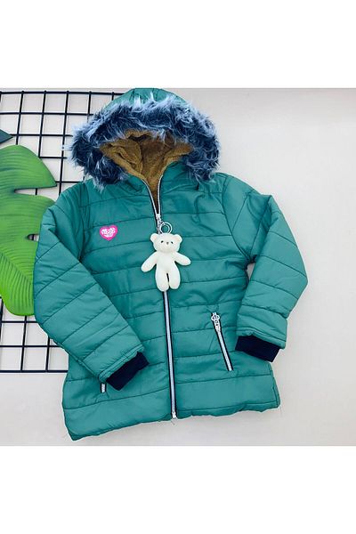 falcomini Hooded Versefted Quilted Jacket for Girls 5-16 Years