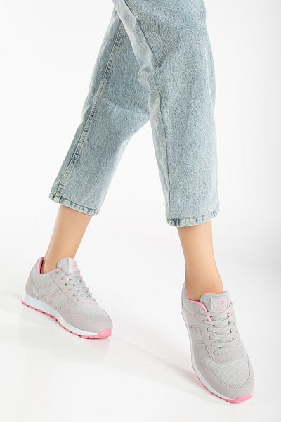 BOUIS Unisex Ice Pink Lace-up Casual Άνετη σόλα Άνετη μαλακή περπάτημα καθημερινά αθλητικά παπούτσια