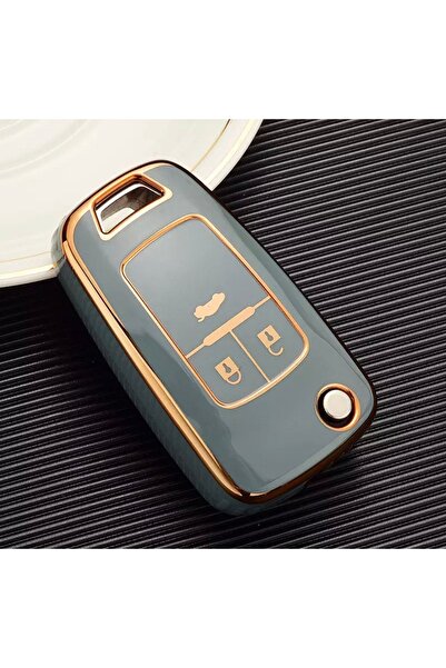 XUKEY أوبل أسترا كورسا موكا إنسيجنيا شيفروليه - حافظة مفاتيح رمادية، وليست حافظة