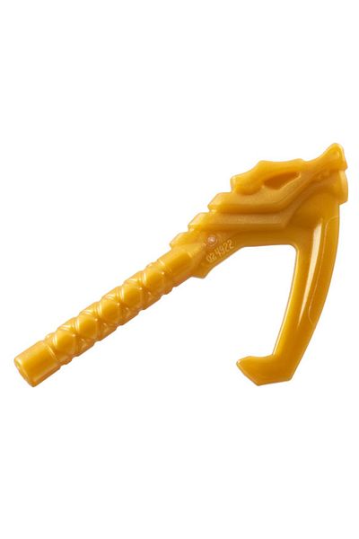 LEGO Moc Custom Akseusar Minifigure Weapon Castle Ninjago Gold Dragon Head Spear 1 Piece