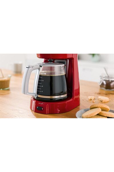 Bosch Coffee Maker, CompactClass Extra, 1.25 l glass jug, Auto-off, Red, TKA3A034GB 1 Year Warranty