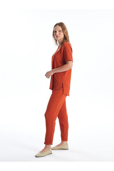 LC Waikiki LCWAIKIKI Basic dámske - rovné nohavice s elastickým pásom