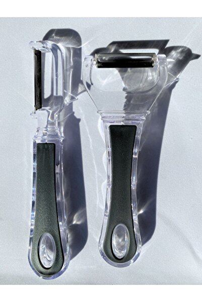 Dore Voir طقم مقشرة مسطحة وجانبية مكون من قطعتين - أسود