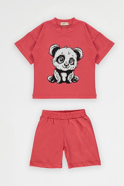DAFNY Panda Patterned Summer Short Set