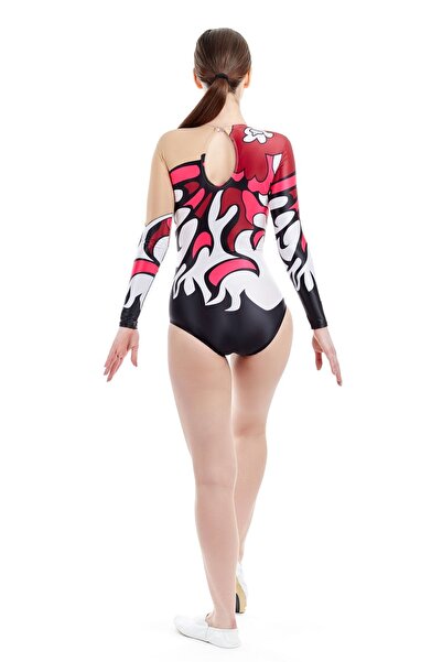 Rhytmine Kadın Baskılı Jimnastik Mayo Cd-30