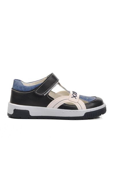 AYAKMOD 24-416-P Pantofi casual pentru băieți - bleumarin, denim, alb, velcro