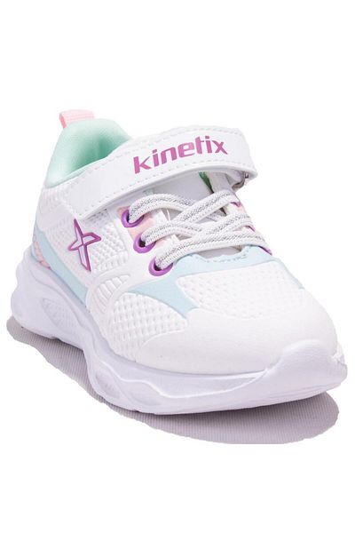 Kinetix Pantofi sport ortopedici Lister Pu pentru fete - alb verde