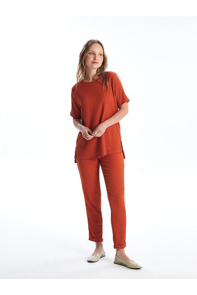 LC Waikiki LCWAIKIKI Basic dámske - rovné nohavice s elastickým pásom