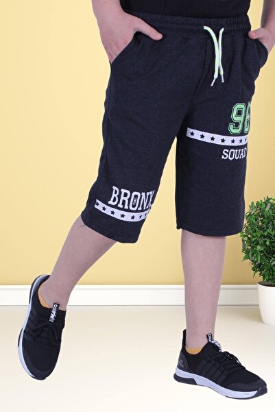 FYK COLLECTİON Bronx Squad Štampano Phosphor Written Boy's Antracit Kapri