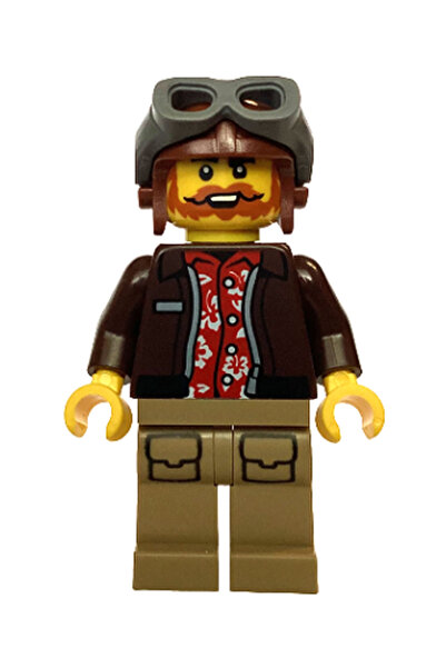 LEGO Aksesuar Moc Custom Minifigür Minifigure Kaşif Çılgın Pilot Sakallı Stea...