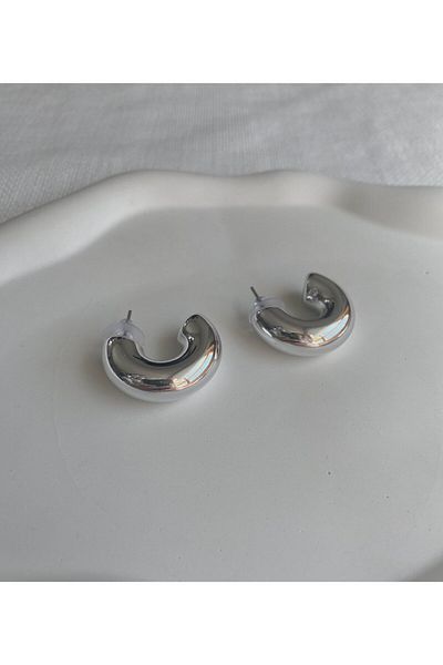 DEMOKAN Women's Chubby Cut Hoop Earrings