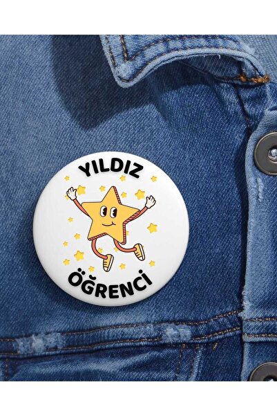 Genel Markalar Yıldız Öğrenci Özel Şık Tasarım Yeni Rozet 20 Adet