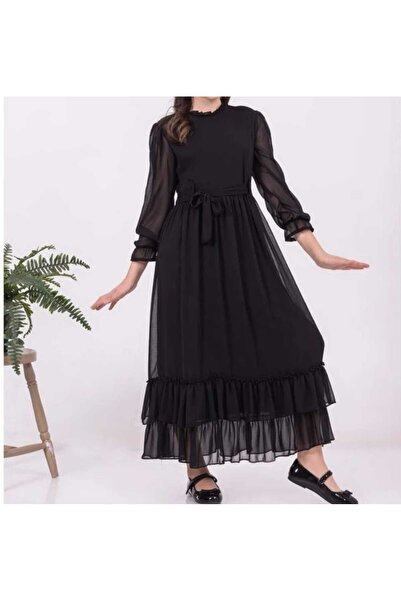 AZRA ÇOCUK GİYİM Τούλι Πολύχρωμο Φόρεμα Κοριτσιού με Πολυεπίπεδη Φούστα και Μ...