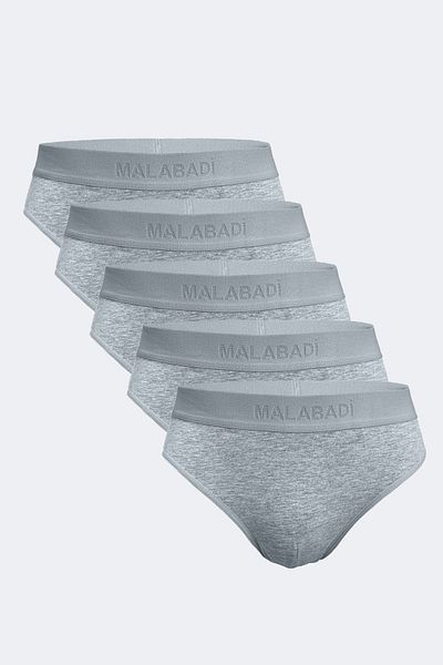 Malabadi Men's Gray Modal Slip Panties Set of 5 - 5m080