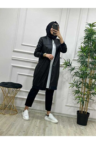 azzebutik 7002 Sıyah Deri Ceket K100