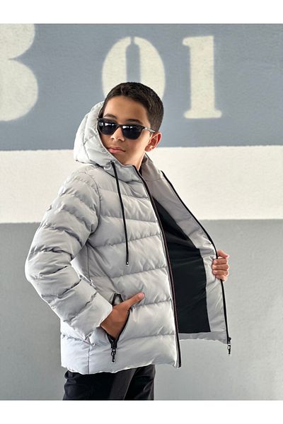 DOXGER Palton puf pentru copii de iarnă - Design confortabil și elegant