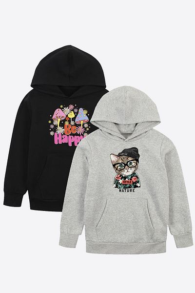 FYK COLLECTİON Унисекс комплект суичъри с джоб с кенгуру от 2 части