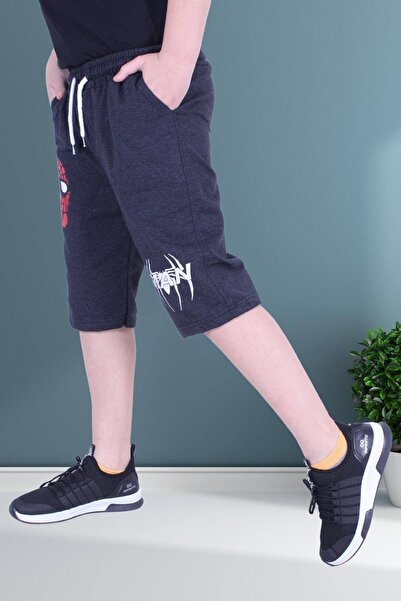 FYK COLLECTİON Капри с широк крачол и принт на текст Спайдърмен, детайлно опу...