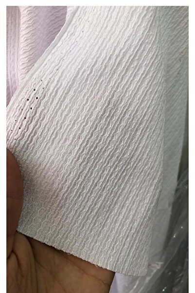 turkanlarhome Πλεκτό ύφασμα μπουρνούζι Lycra Double White (Crop-blouse-pants-dress Etc)