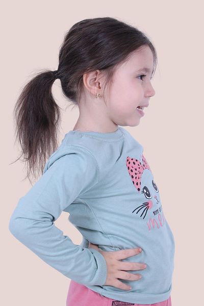 FYK COLLECTİON Hanorac de bază albastru pentru fată