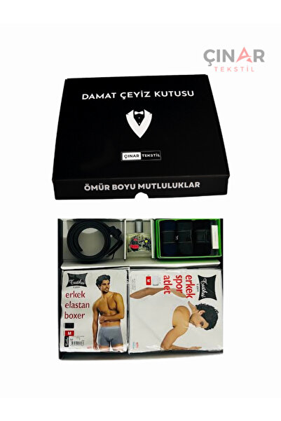 Tutku Damat Çeyiz Damat Bohçası İç Giyim Çamaşır seti (Damat Çeyizi İçin) Ekonomik Set